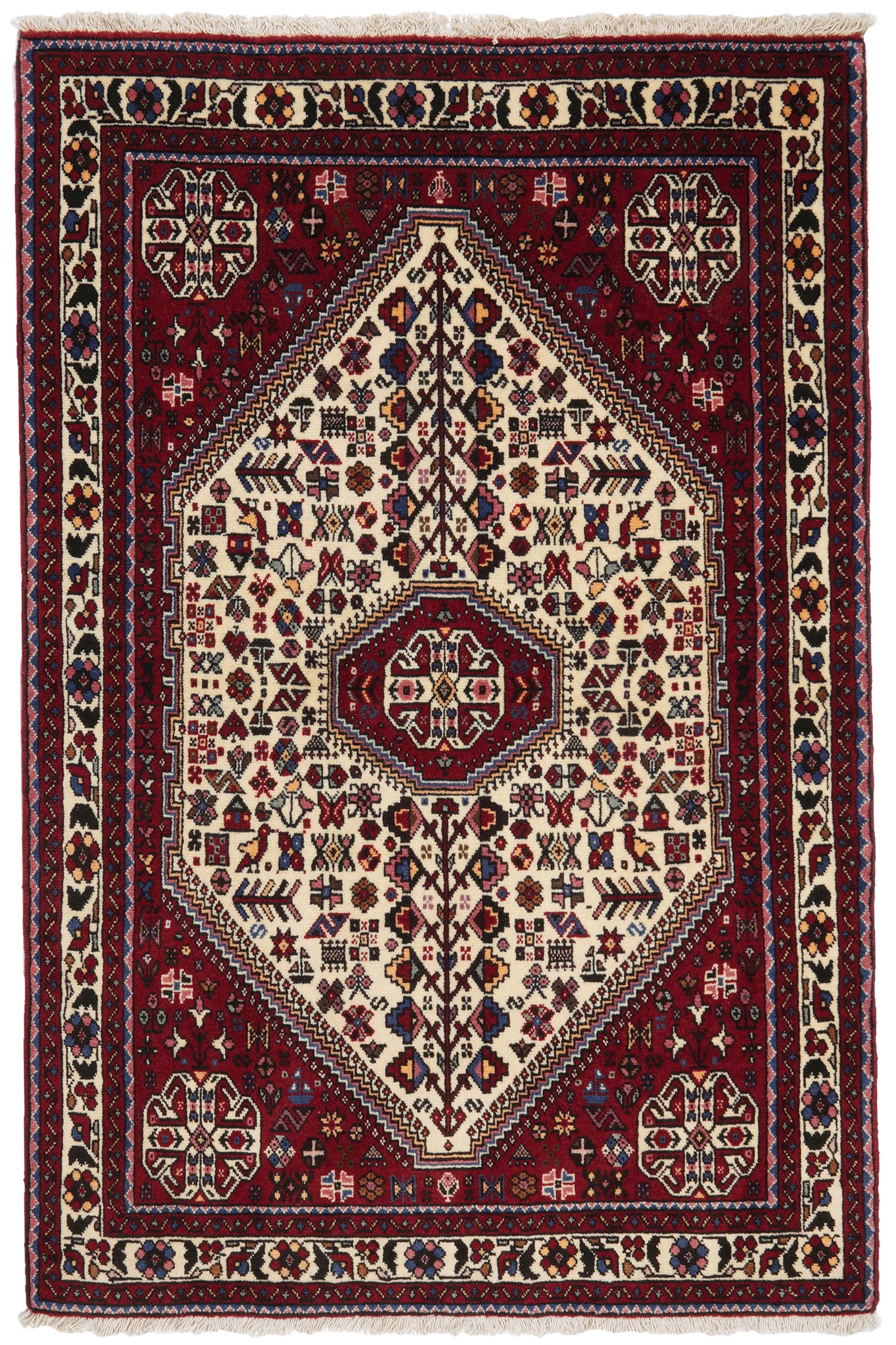 Abadeh — Handgefertigt, 151x100 cm, Beige, 100% Virgin Wool | Main view