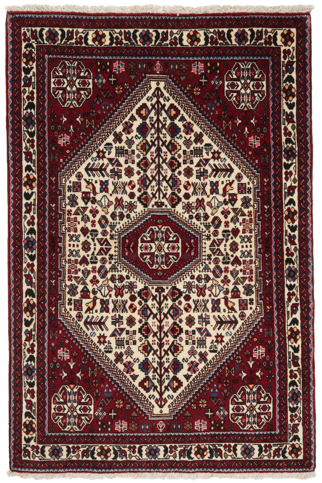 Abadeh — Hand-knotted, 100x151 cm, Beige, 100% Virgin Wool | Main view