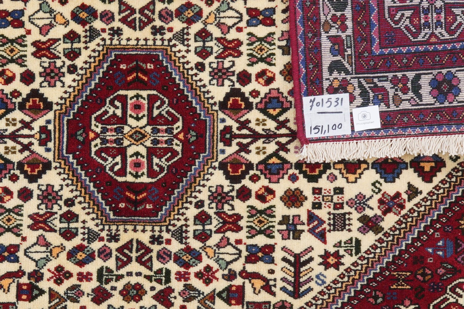 Abadeh — Hand-knotted, 100x151 cm, Beige, 100% Virgin Wool | View 5