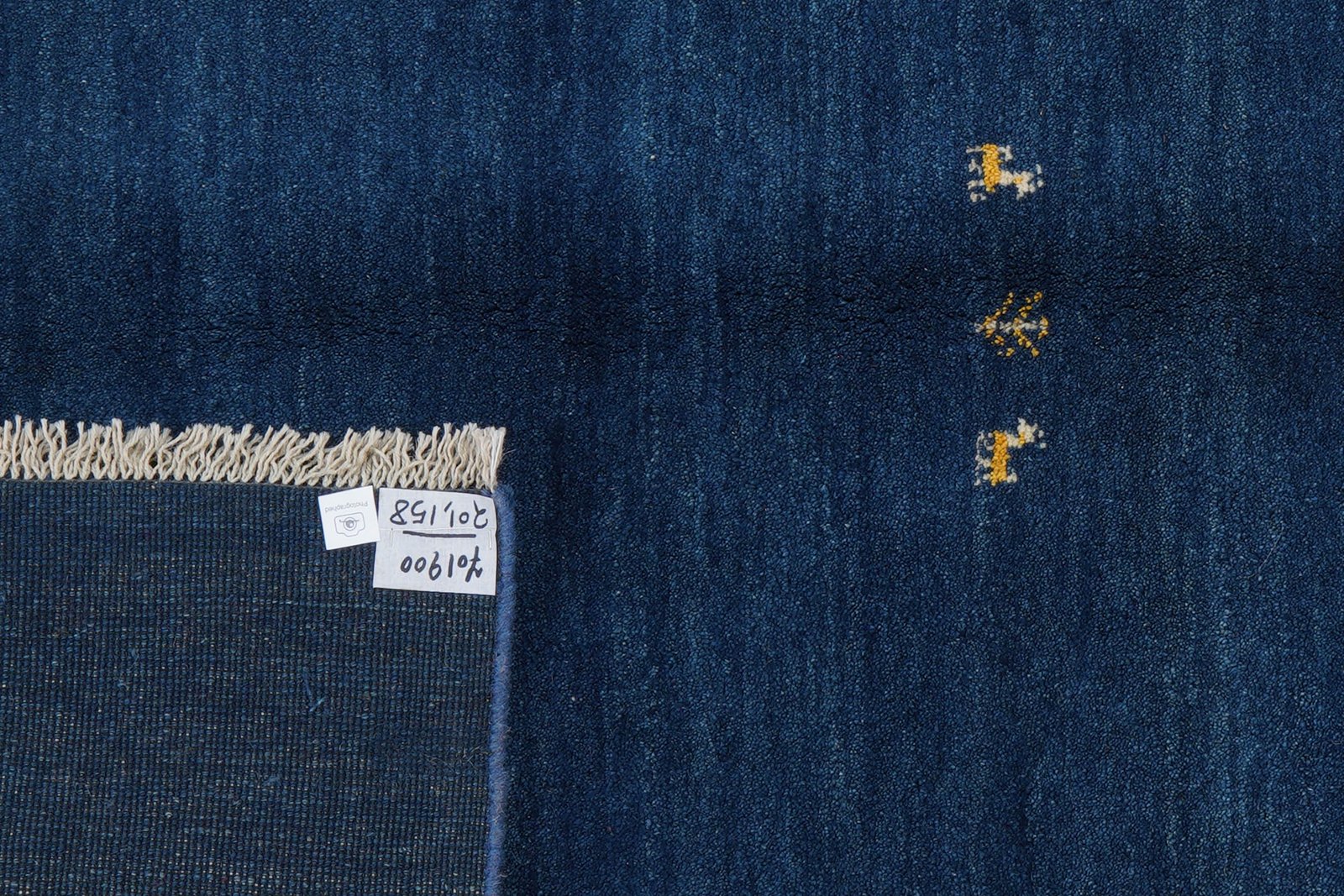 Gabbeh — Hand-knotted, 158x201 cm, Blue, 100% Virgin Wool | View 5