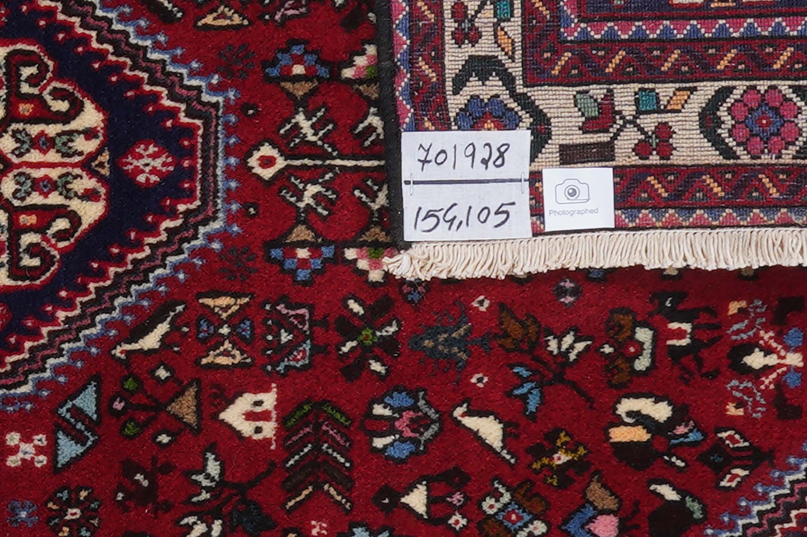 Abadeh — Hand-knotted, 105x154 cm, Red, 100% Virgin Wool | View 5