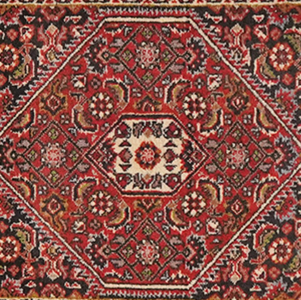 Bidjar Zandjan — Hand-knotted, 50x58 cm, Blue, 100% Virgin Wool | View 4