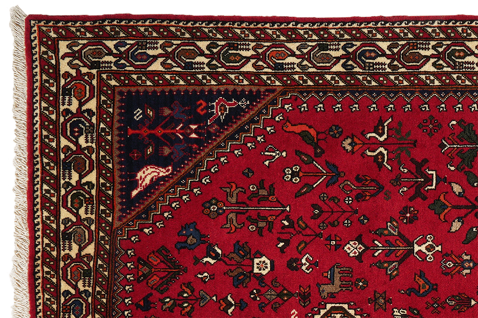 Nasrabad — Hand-knotted, 145x219 cm, Red, 100% Virgin Wool | View 3