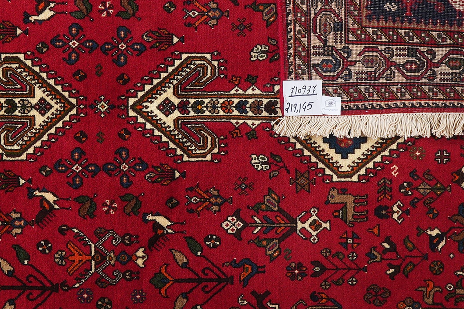 Nasrabad — Hand-knotted, 145x219 cm, Red, 100% Virgin Wool | View 6
