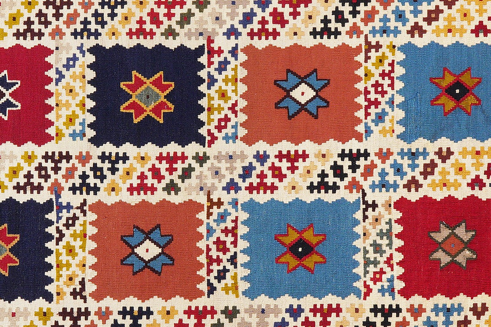 Kelim Gashgai Old — Handmade, 195x288 cm, Beige, 100% Virgin Wool | View 6