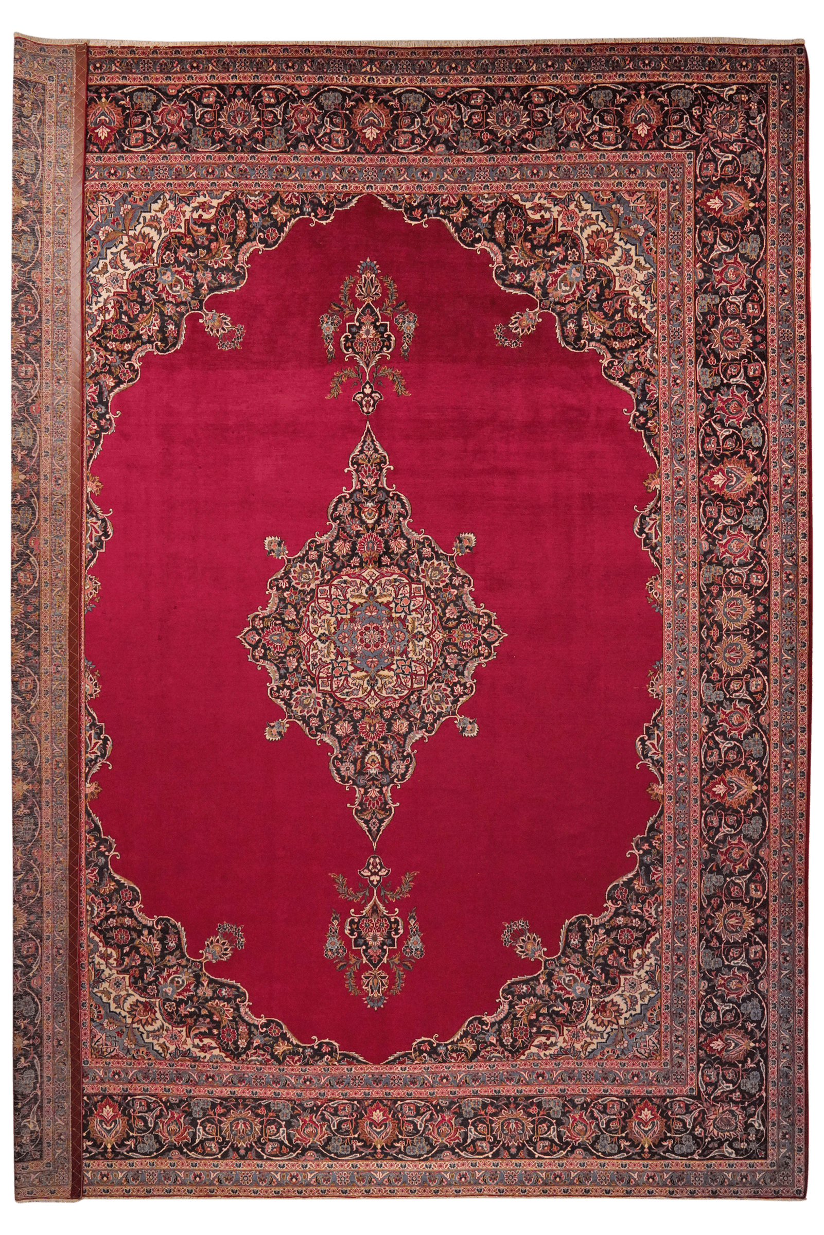 Kashan — Hand-knotted, 324x432 cm, Red, 100% Virgin Wool | Main view