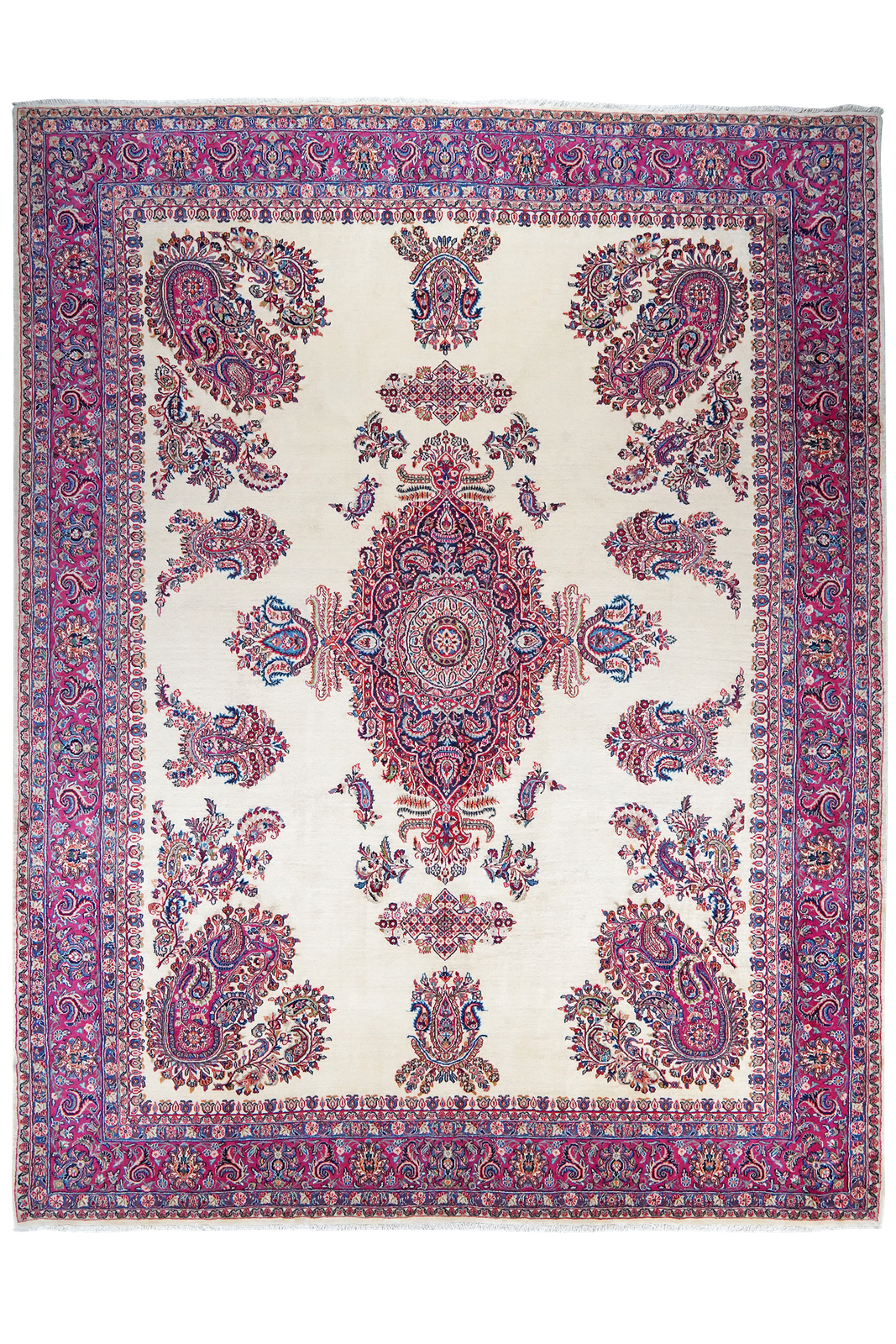 Hamadan — Hand-knotted, 275x352 cm, Beige, 100% Virgin Wool | Main view
