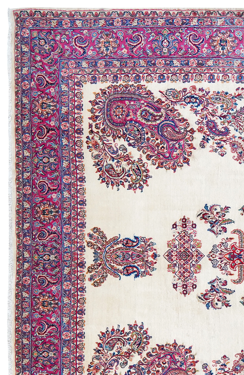 Hamadan — Hand-knotted, 275x352 cm, Beige, 100% Virgin Wool | View 3