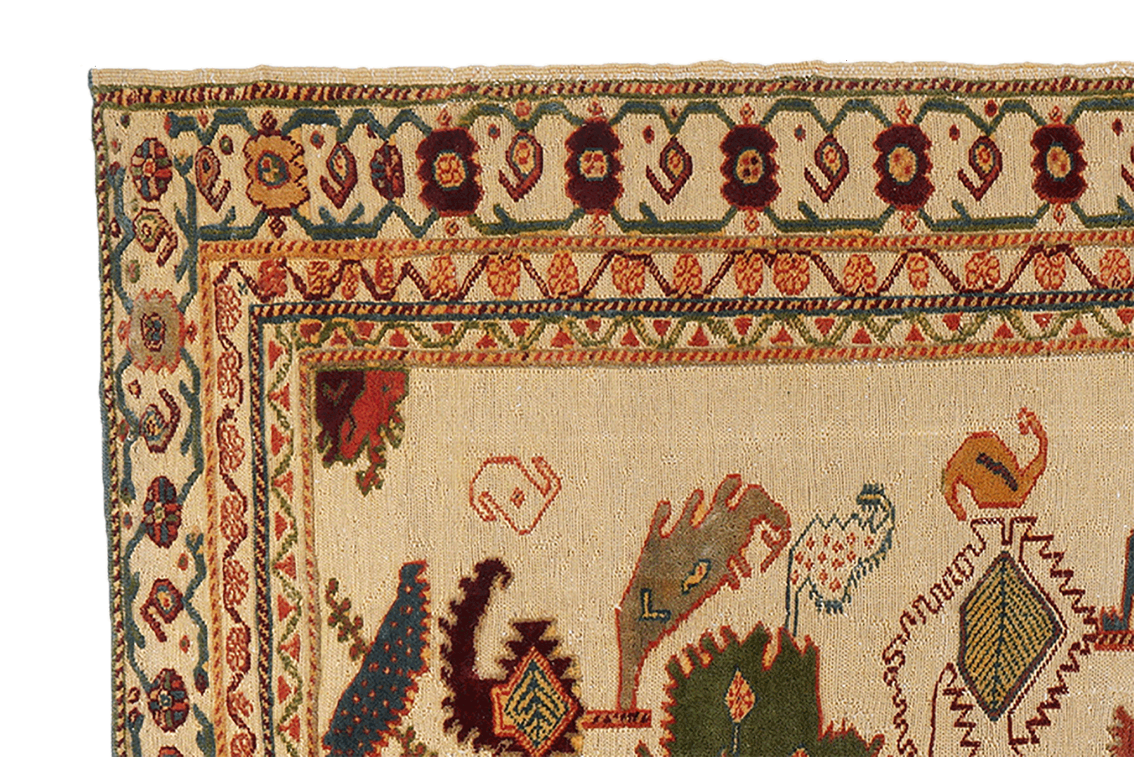 Kelim Belutch — Handgefertigt, 169x162 cm, Beige, 100% Virgin Wool | View 4