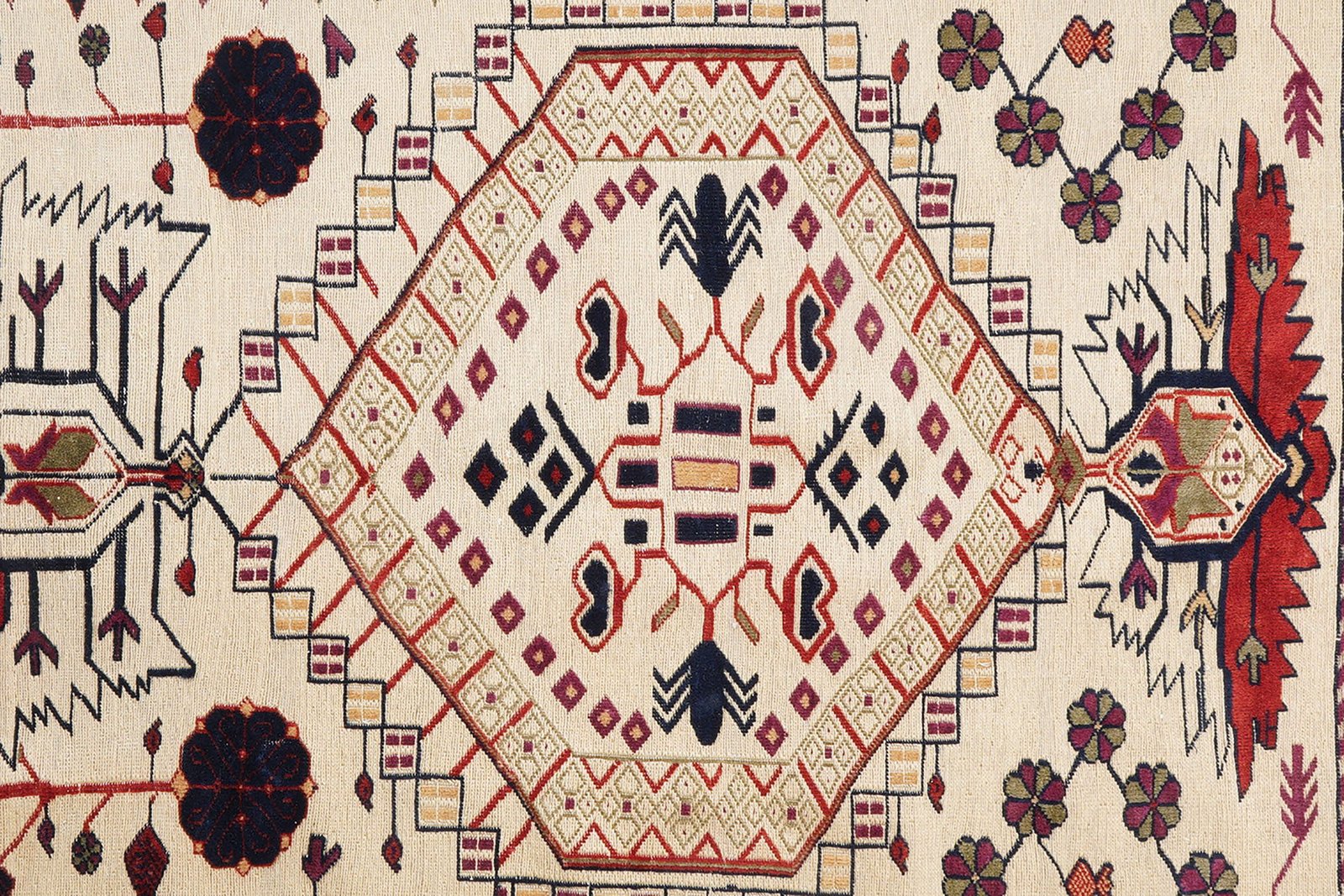 Kelim Belutch — Handmade, 217x282 cm, Beige, 100% Virgin Wool | View 4