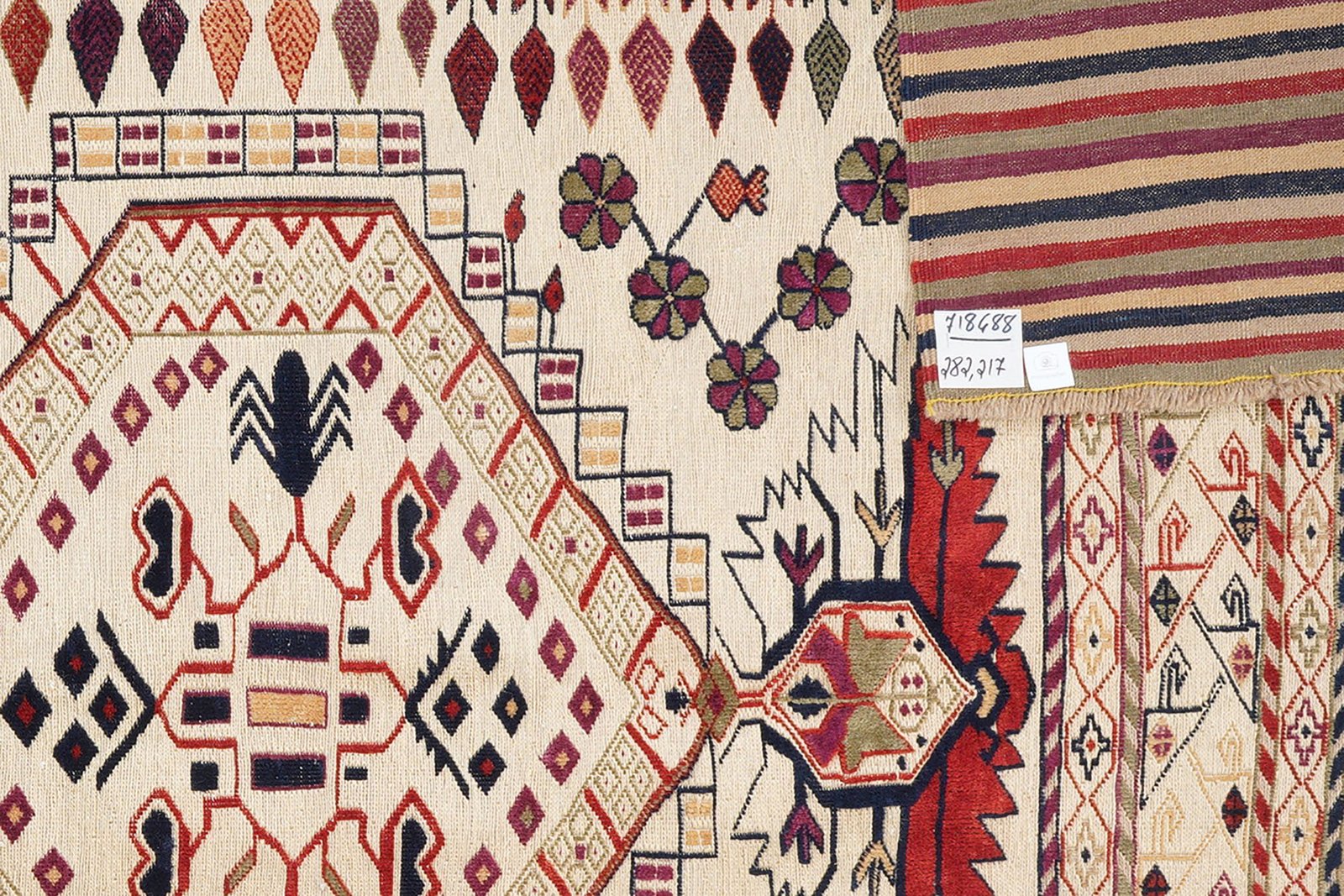 Kelim Belutch — Handmade, 217x282 cm, Beige, 100% Virgin Wool | View 5