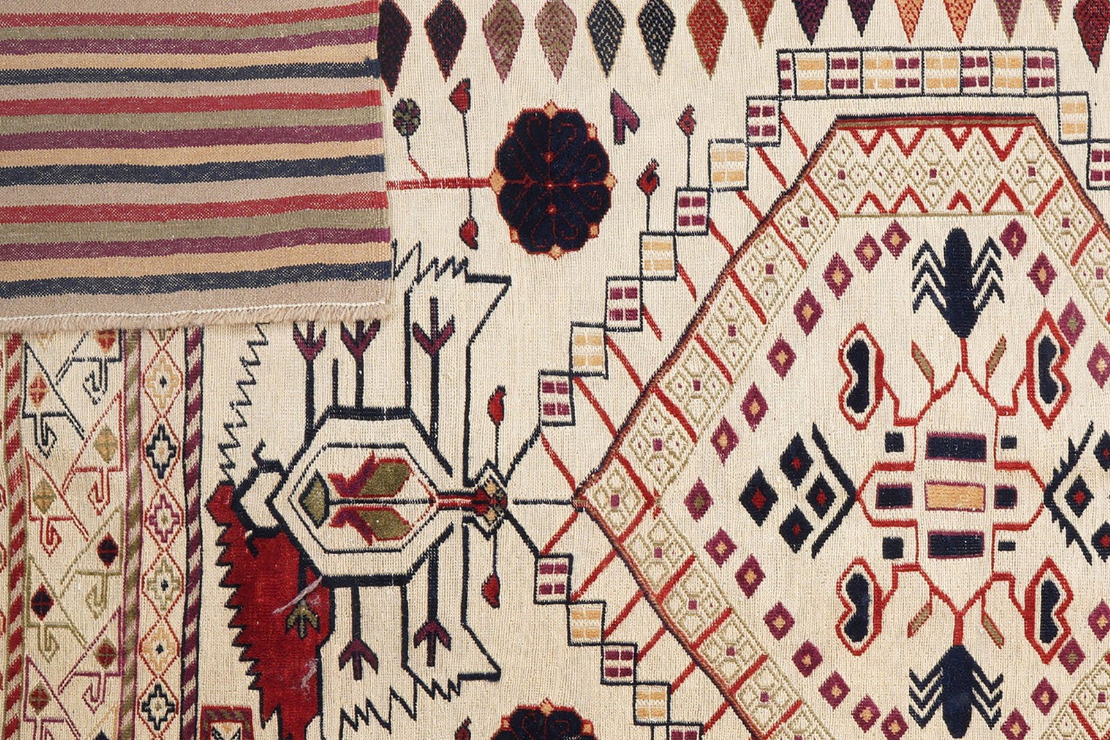 Kelim Belutch — Handmade, 217x282 cm, Beige, 100% Virgin Wool | View 7