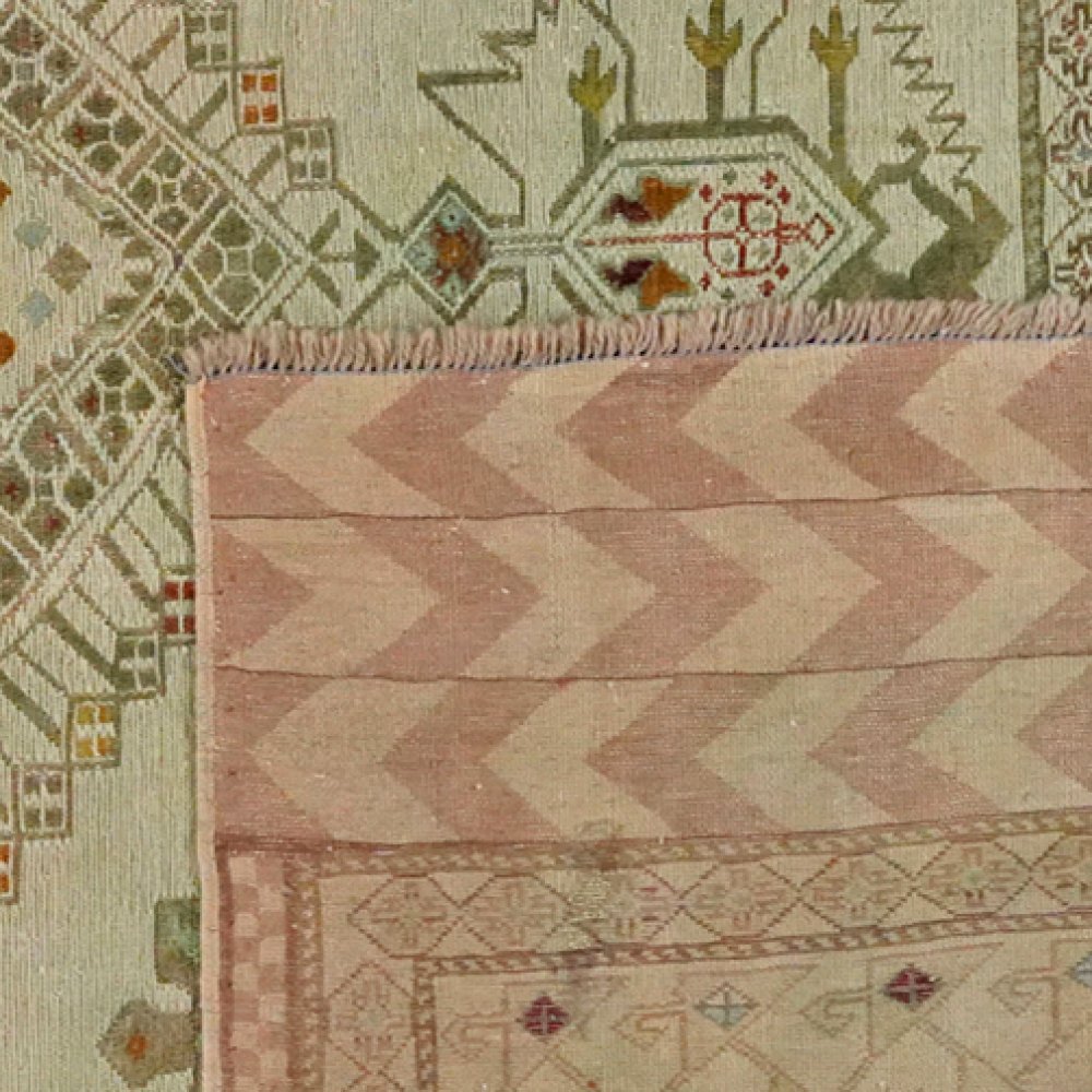 Kelim Belutch — Handmade, 231x299 cm, Green, 100% Virgin Wool | View 6