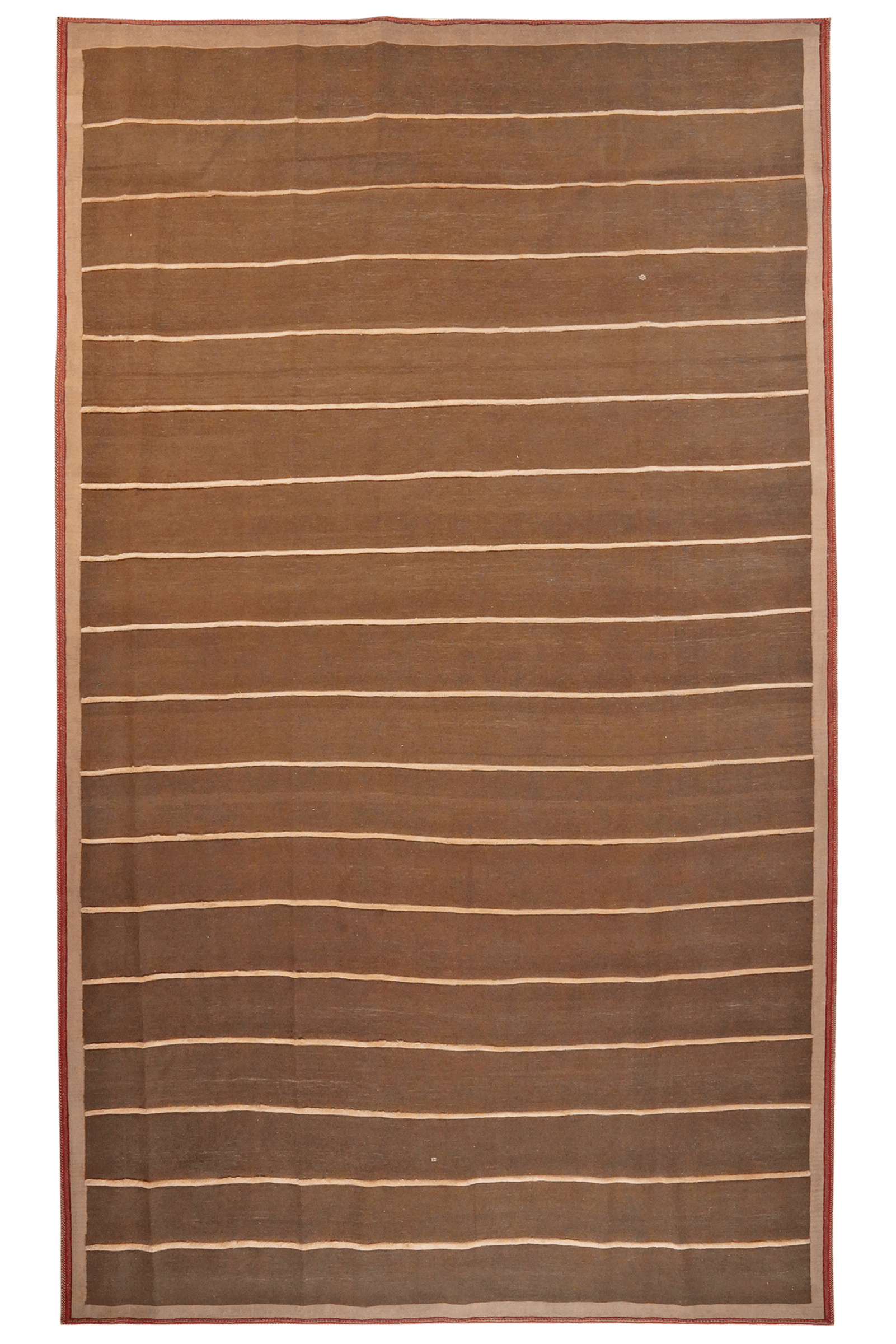 Kelim Afshar — Handmade, 224x379 cm, Brown, 100% Virgin Wool | Main view