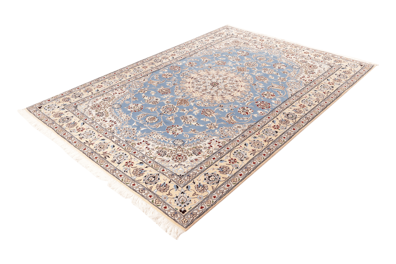 Nain 9La — Hand-knotted, 157x233 cm, Blue, 100% Virgin Wool | View 5
