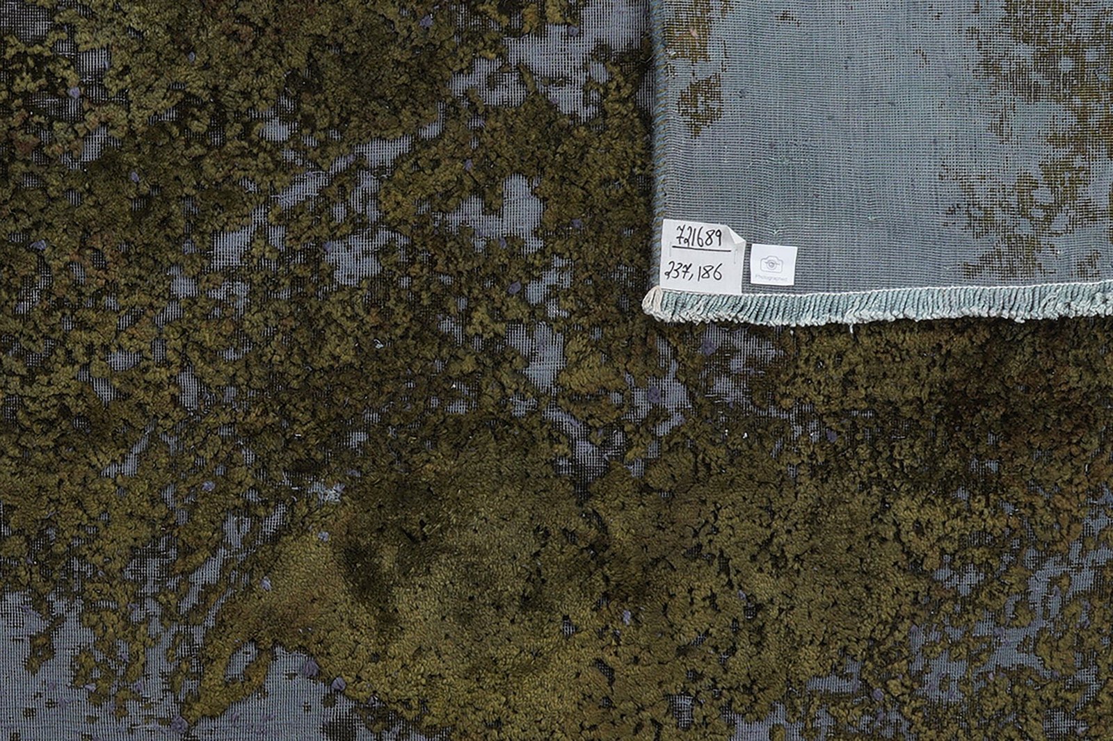 Vintage — Hand-knotted, 186x237 cm, Green, 100% Virgin Wool | View 5