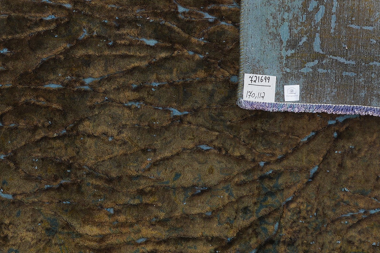 Vintage — Hand-knotted, 112x170 cm, Green, 100% Virgin Wool | View 5
