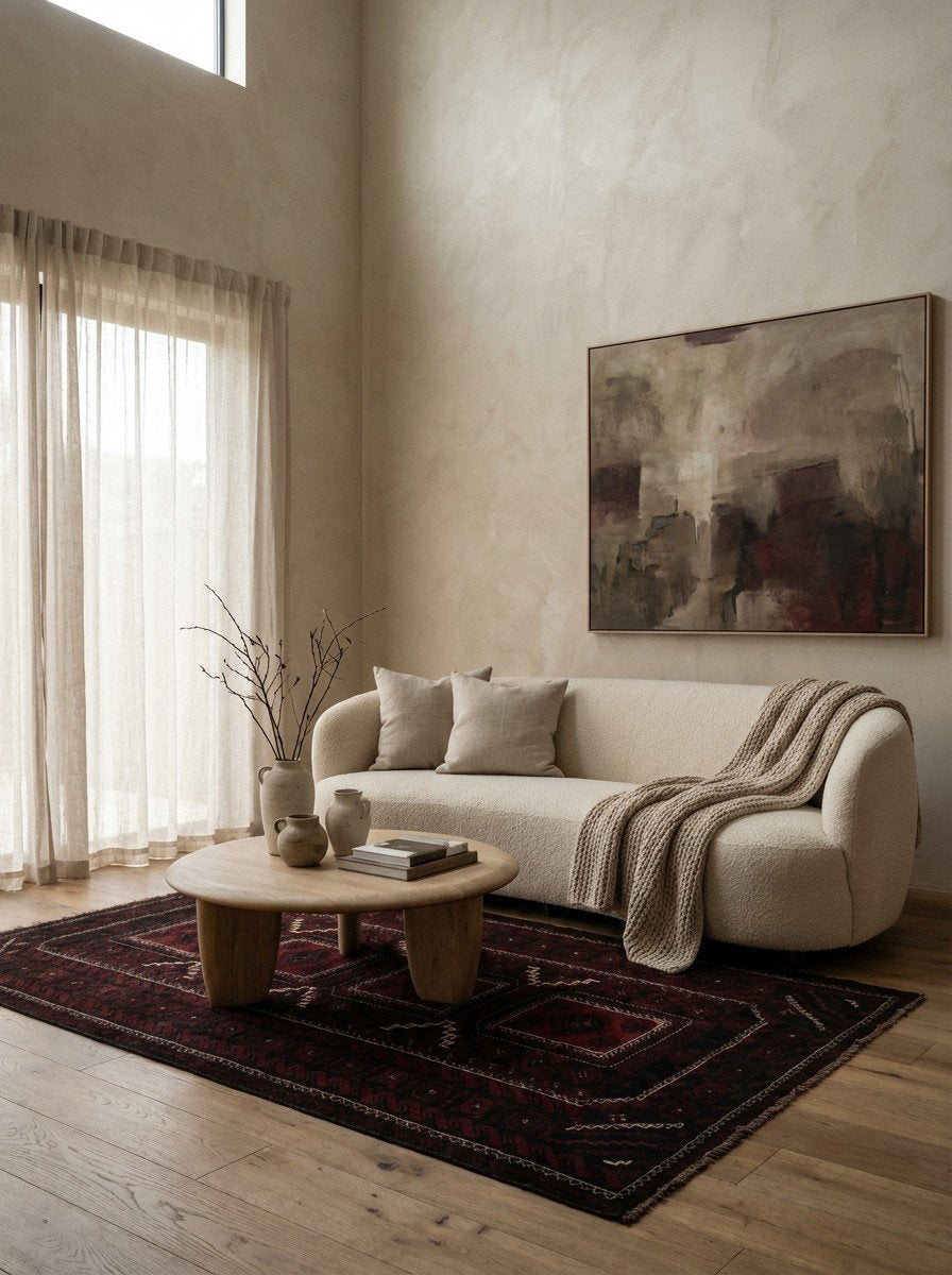 Belutch — Handgefertigt, 274x144 cm, Bunt, 100% Virgin Wool | Detail view