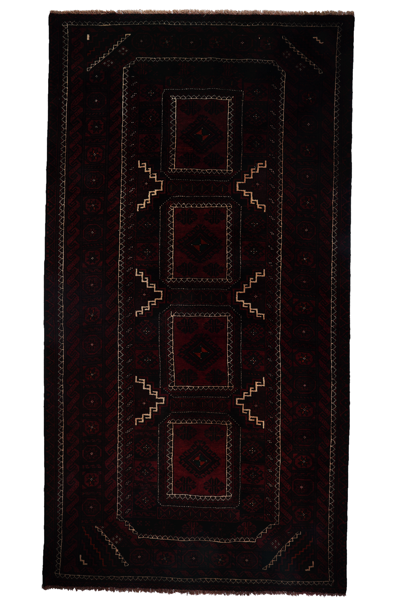 Belutch — Handgefertigt, 274x144 cm, Bunt, 100% Virgin Wool | Main view