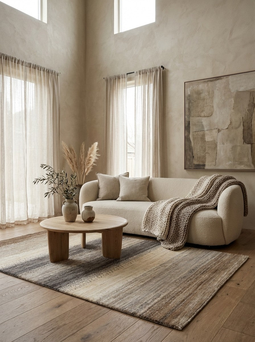 Gabbeh Sonnat — Hand-knotted, 122x210 cm, Beige, 100% Virgin Wool | Detail view