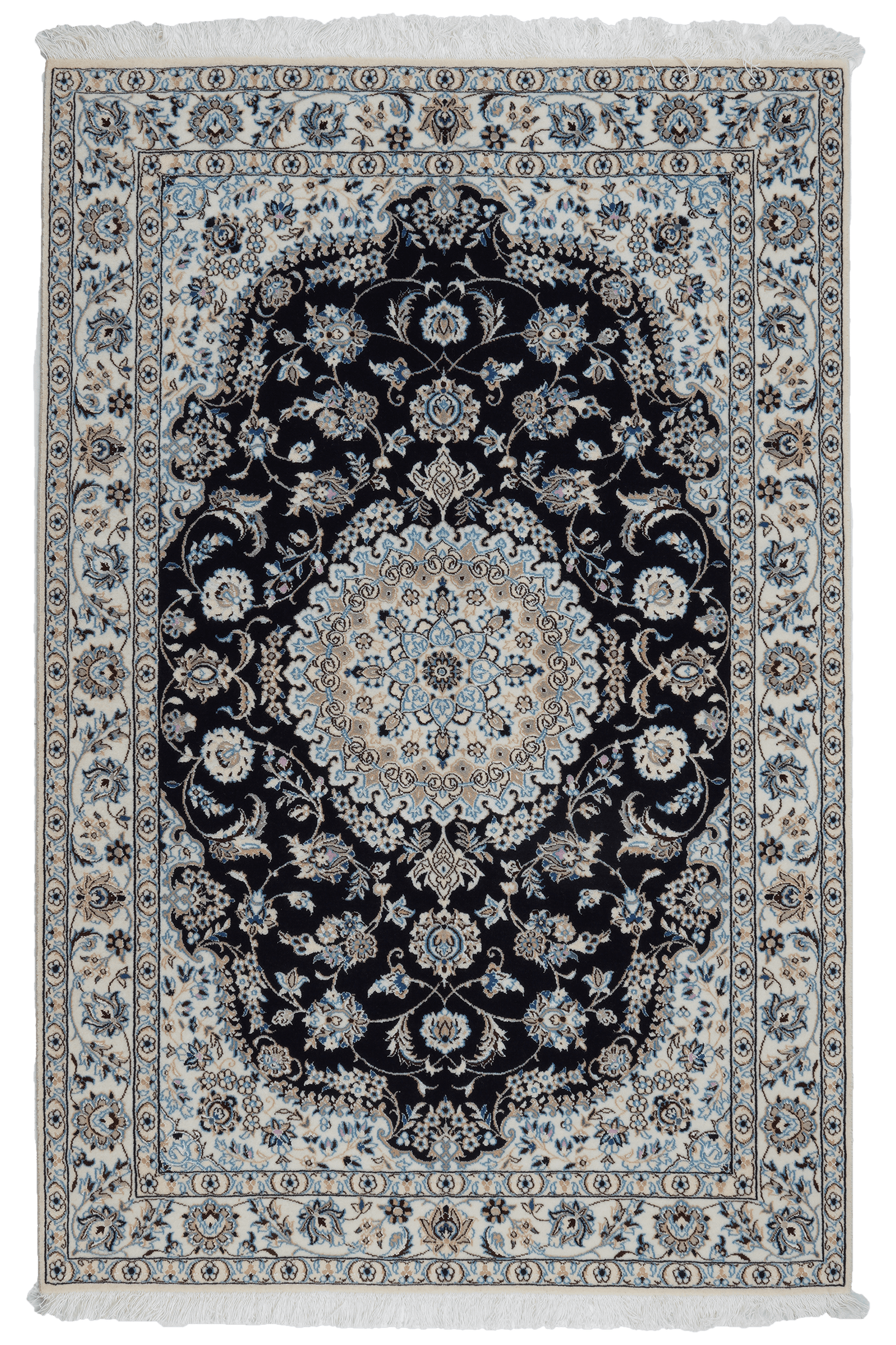 Nain 6La — Hand-knotted, 103x157 cm, Blue, 100% Virgin Wool | Main view