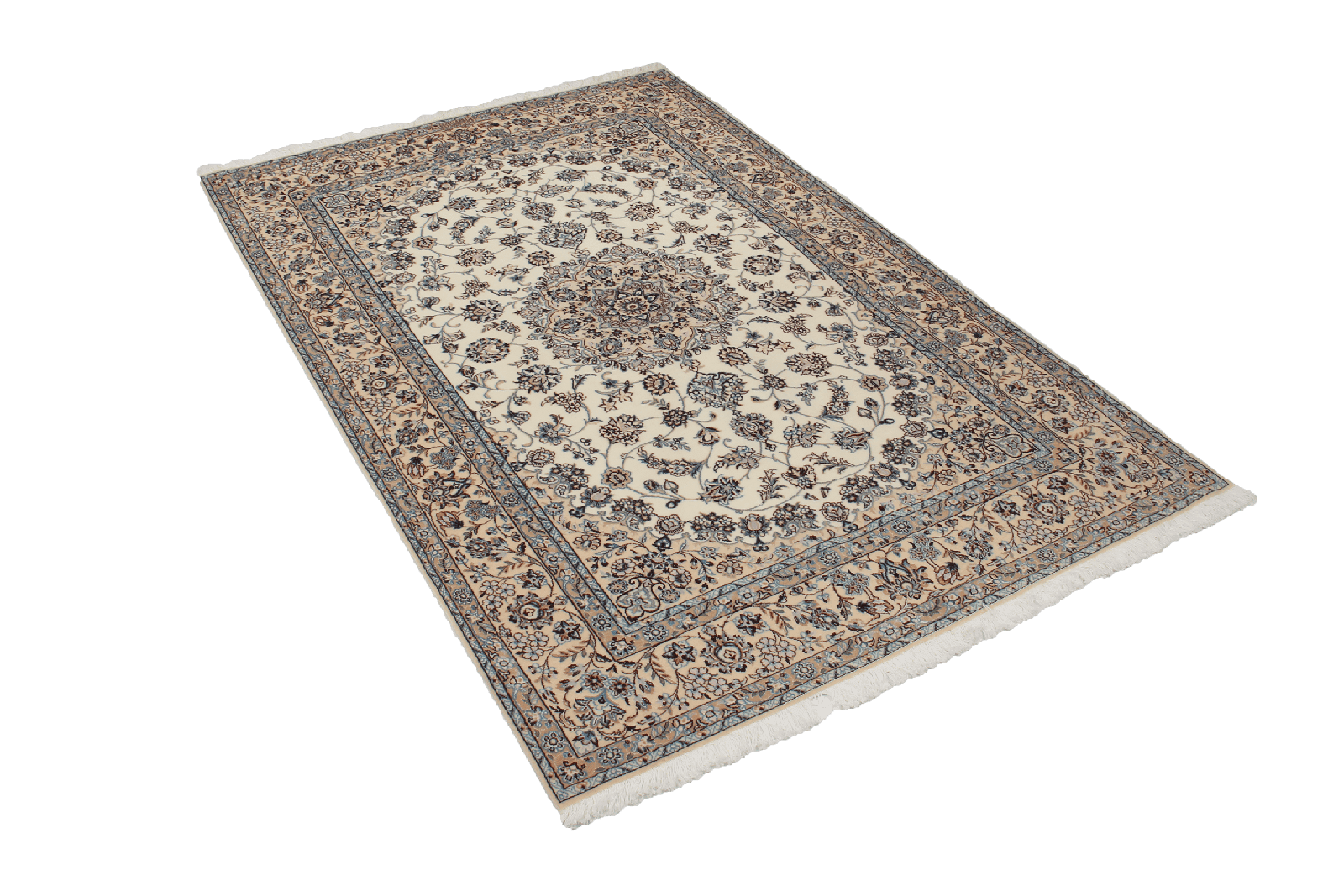 Nain 6La — Hand-knotted, 127x197 cm, Beige, 100% Virgin Wool | View 4