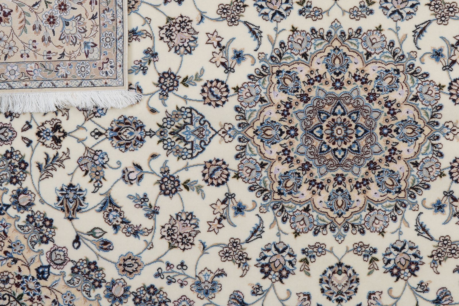 Nain 6La — Hand-knotted, 127x197 cm, Beige, 100% Virgin Wool | View 7
