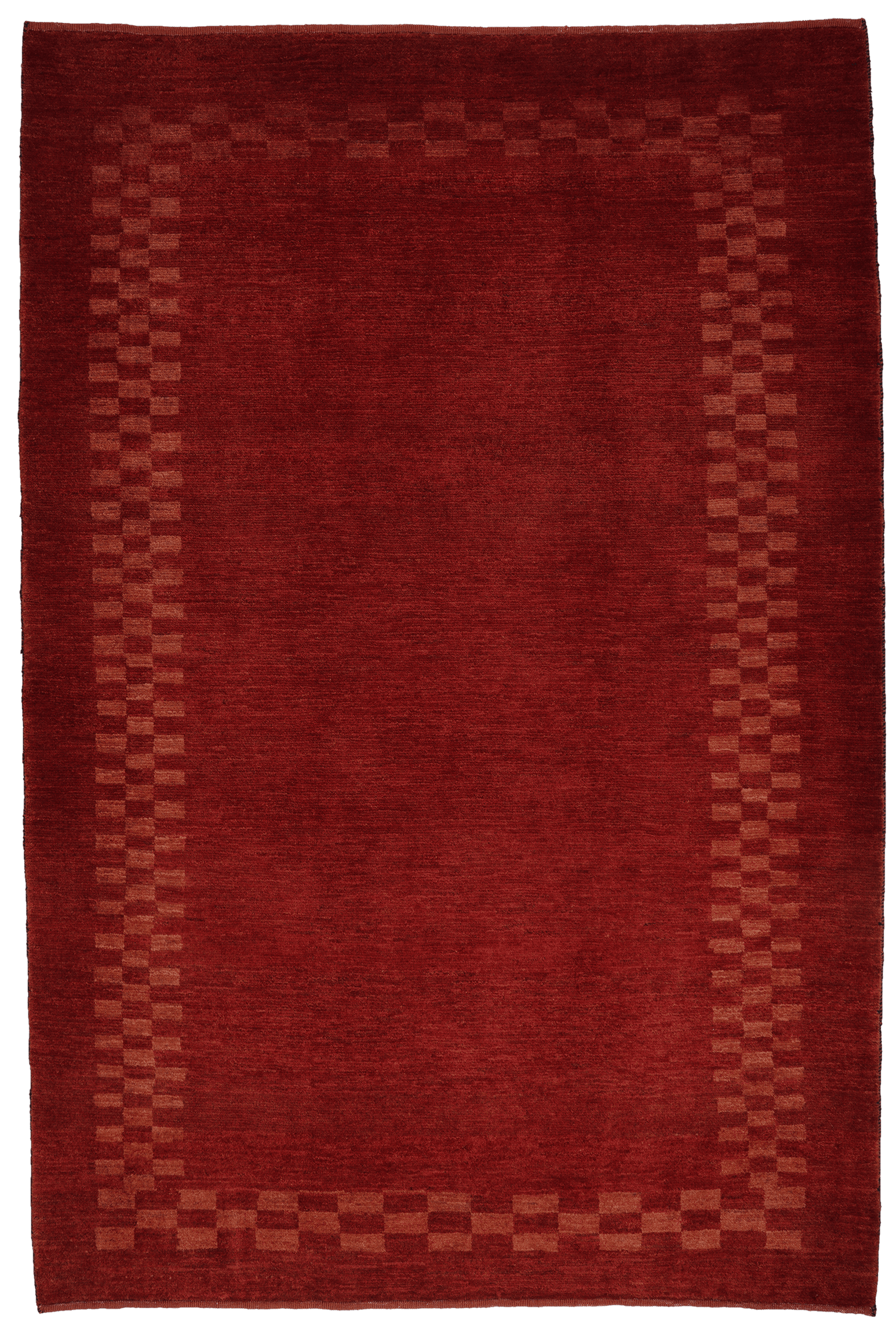 Rizbaf — Hand-knotted, 132x197 cm, Red, 100% Virgin Wool | Main view