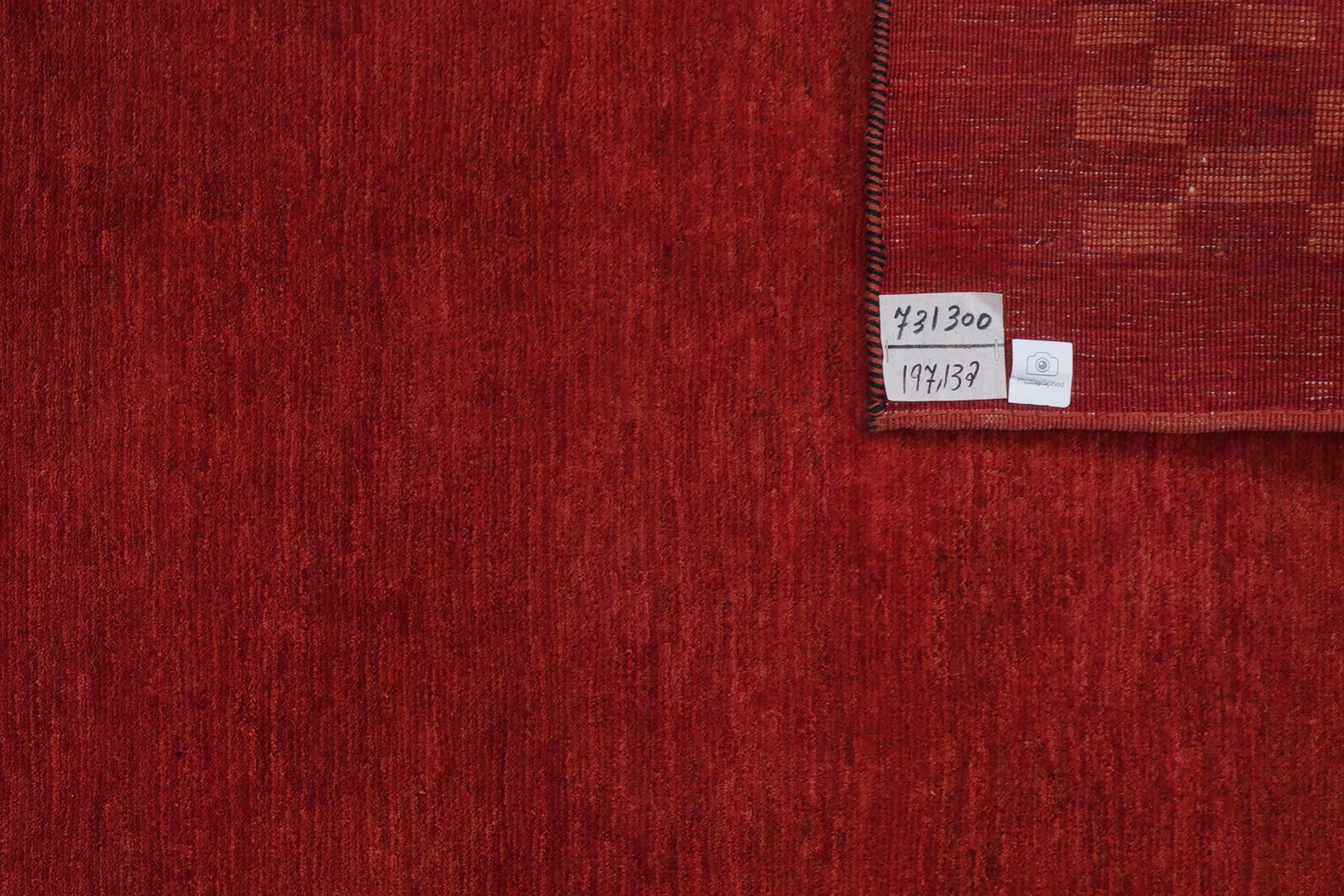 Rizbaf — Hand-knotted, 132x197 cm, Red, 100% Virgin Wool | View 6