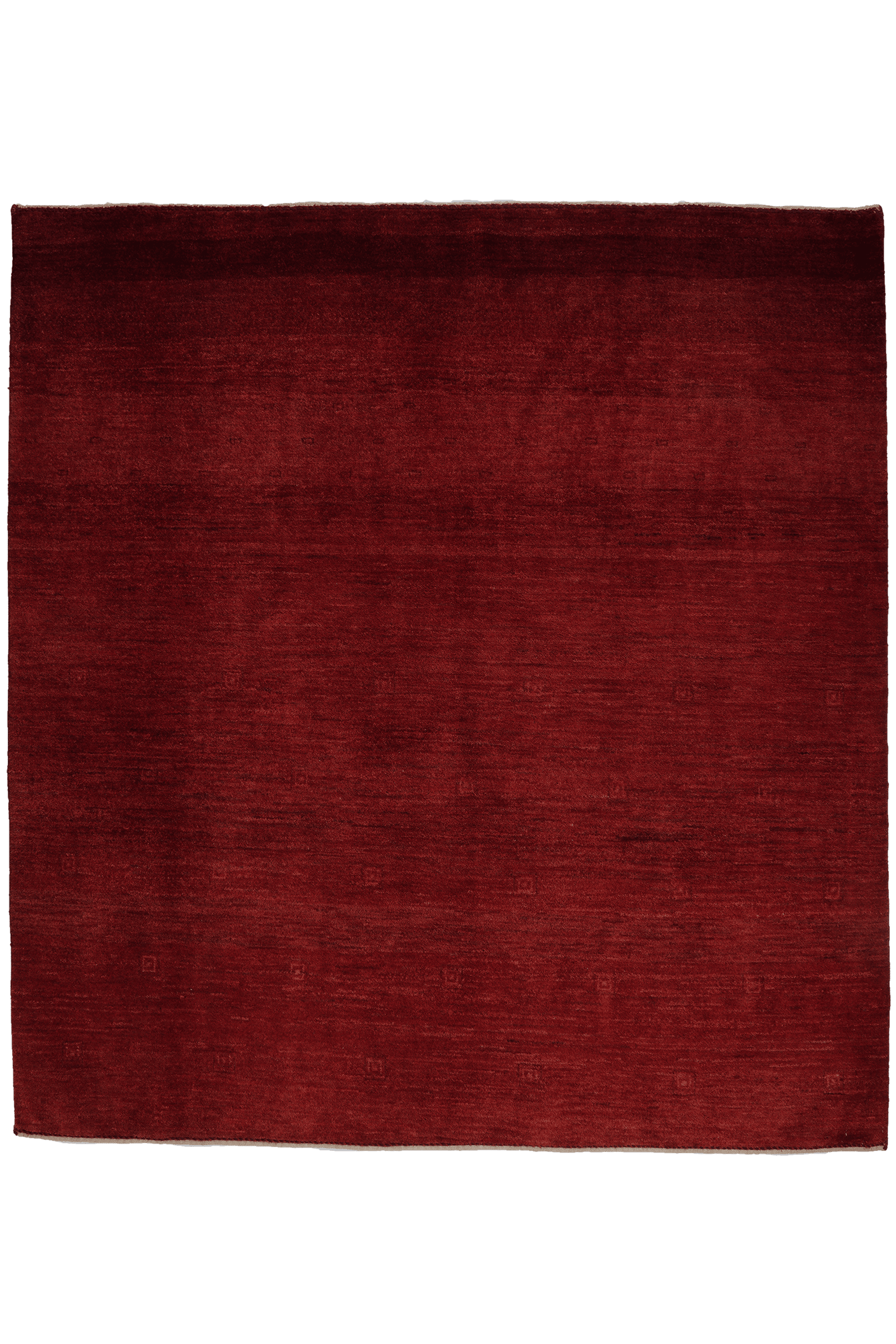 Rizbaf — Hand-knotted, 147x158 cm, Red, 100% Virgin Wool | Main view