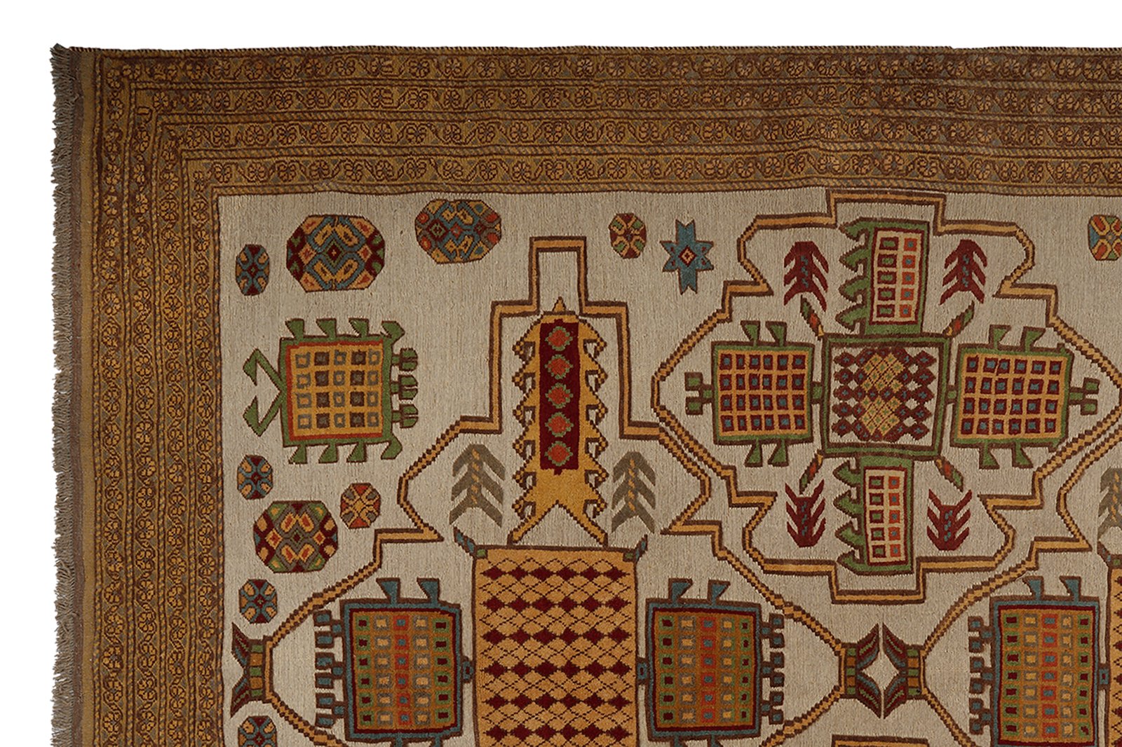 Kelim Belutch — Handmade, 212x253 cm, Brown, 100% Virgin Wool | View 3