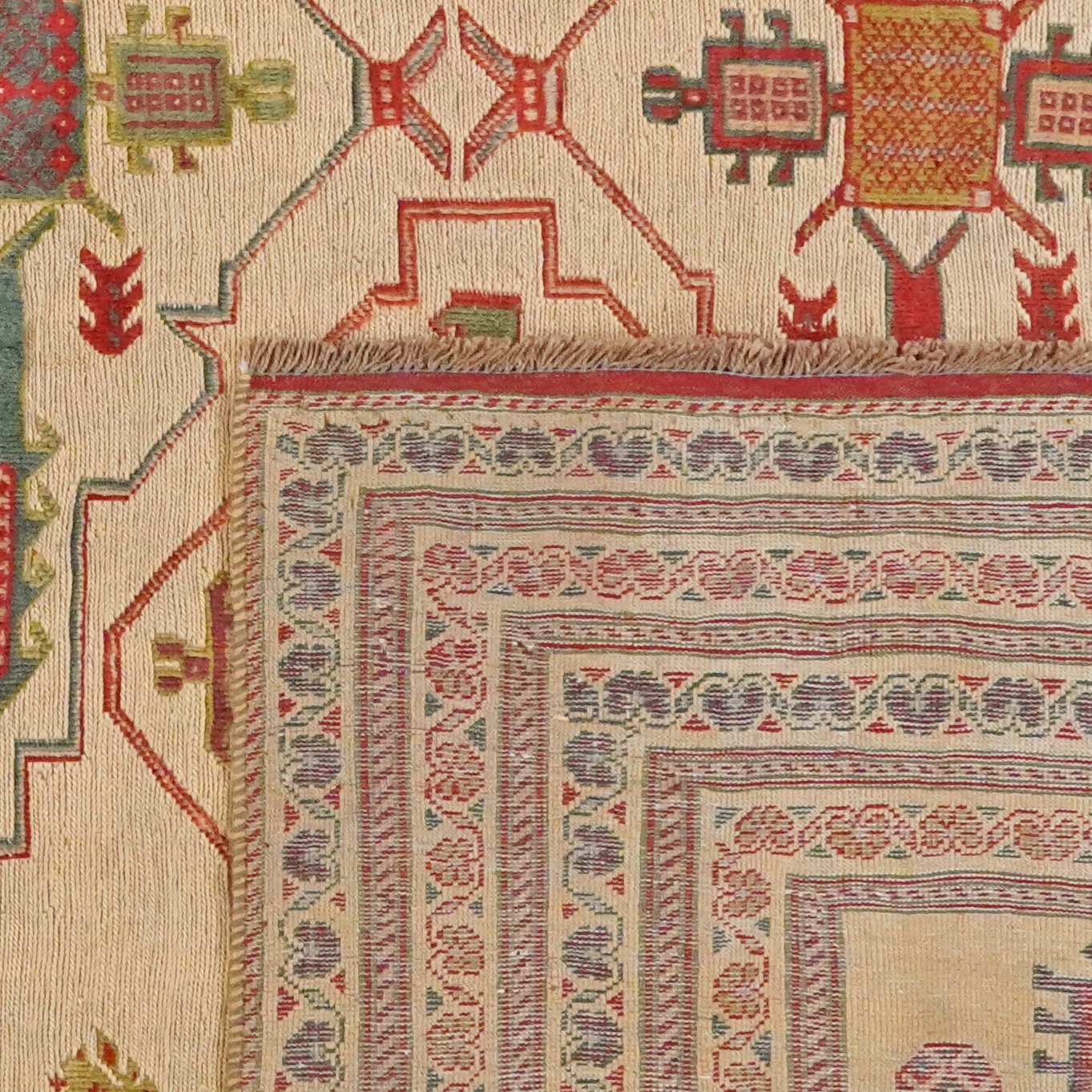 Kelim Belutch — Handmade, 242x290 cm, Beige, 100% Virgin Wool | View 6