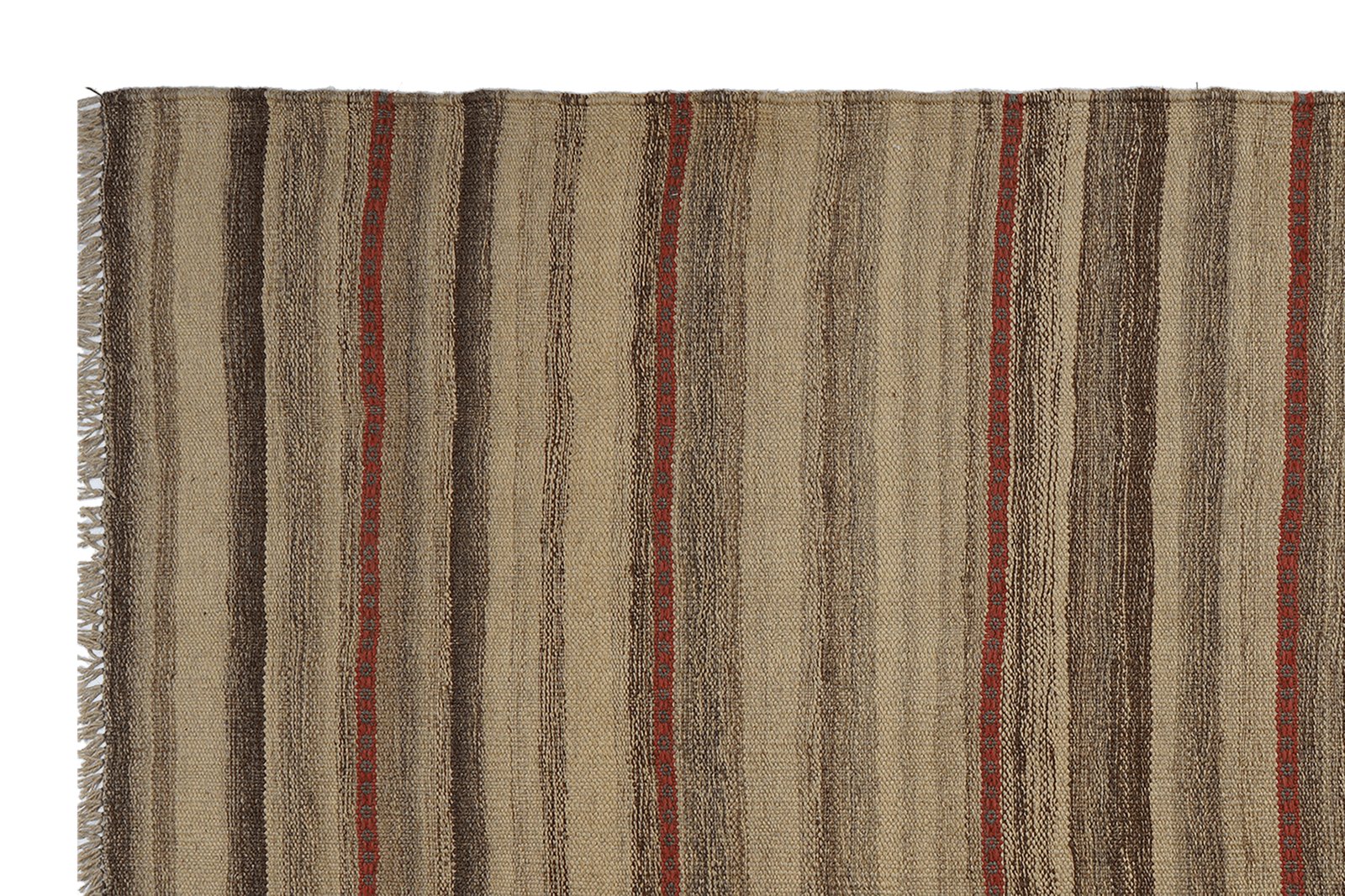 Kelim Gashgai — Handmade, 93x193 cm, Brown, 100% Virgin Wool | View 3