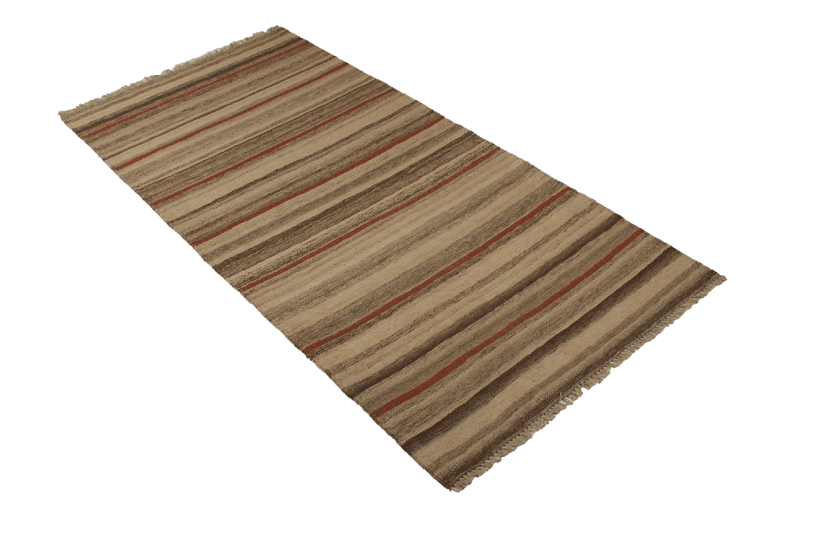 Kelim Gashgai — Handmade, 93x193 cm, Brown, 100% Virgin Wool | View 4