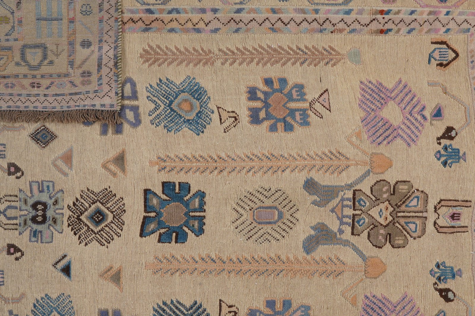Kelim Belutch — Handmade, 172x184 cm, Beige, 100% Virgin Wool | View 7