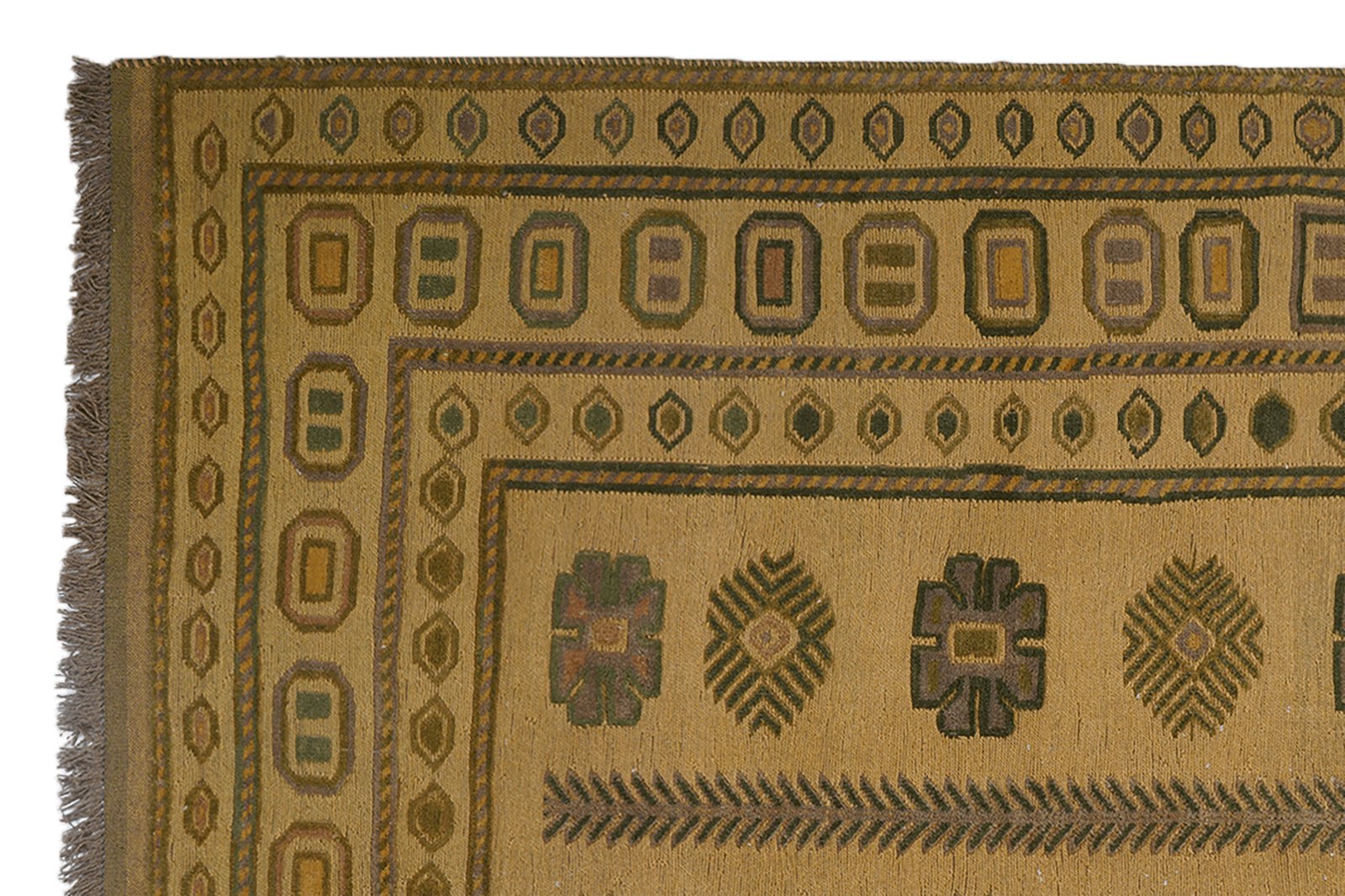 Kelim Belutch — Handmade, 172x172 cm, Beige, 100% Virgin Wool | View 3