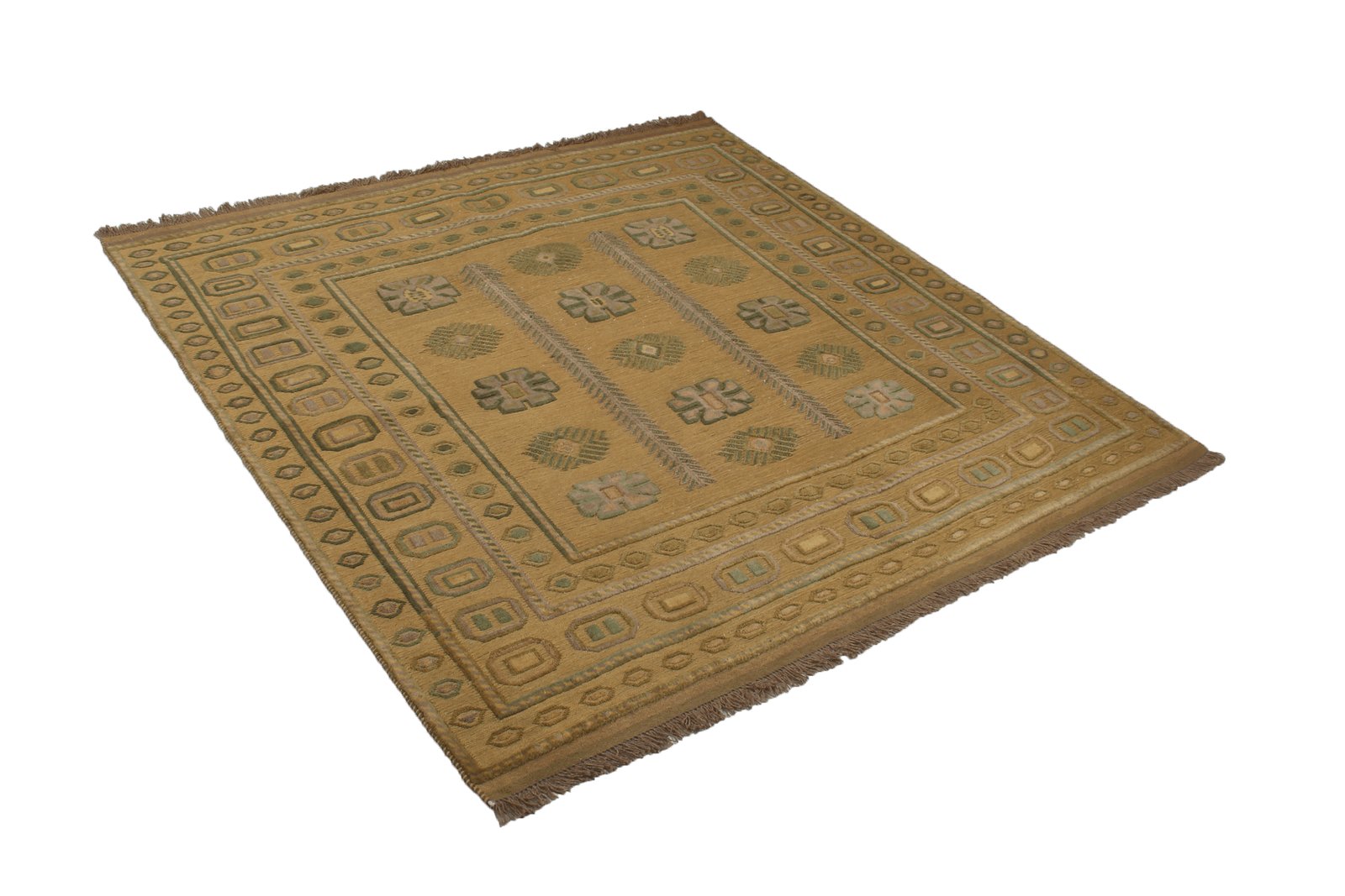 Kelim Belutch — Handmade, 172x172 cm, Beige, 100% Virgin Wool | View 4