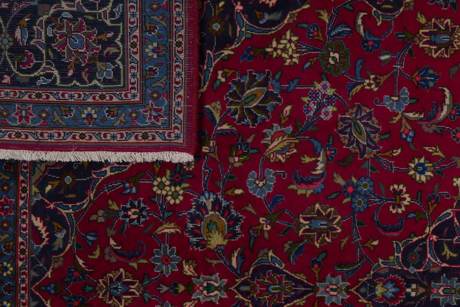 Kashmar — Handgefertigt, 289x200 cm, Blau, 100% Virgin Wool | View 9