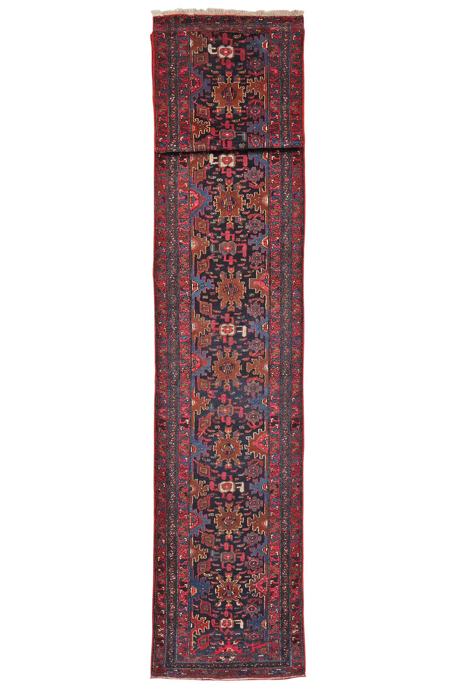 Mehreban — Hand-knotted, 86x507 cm, Blue, 100% Virgin Wool | Main view