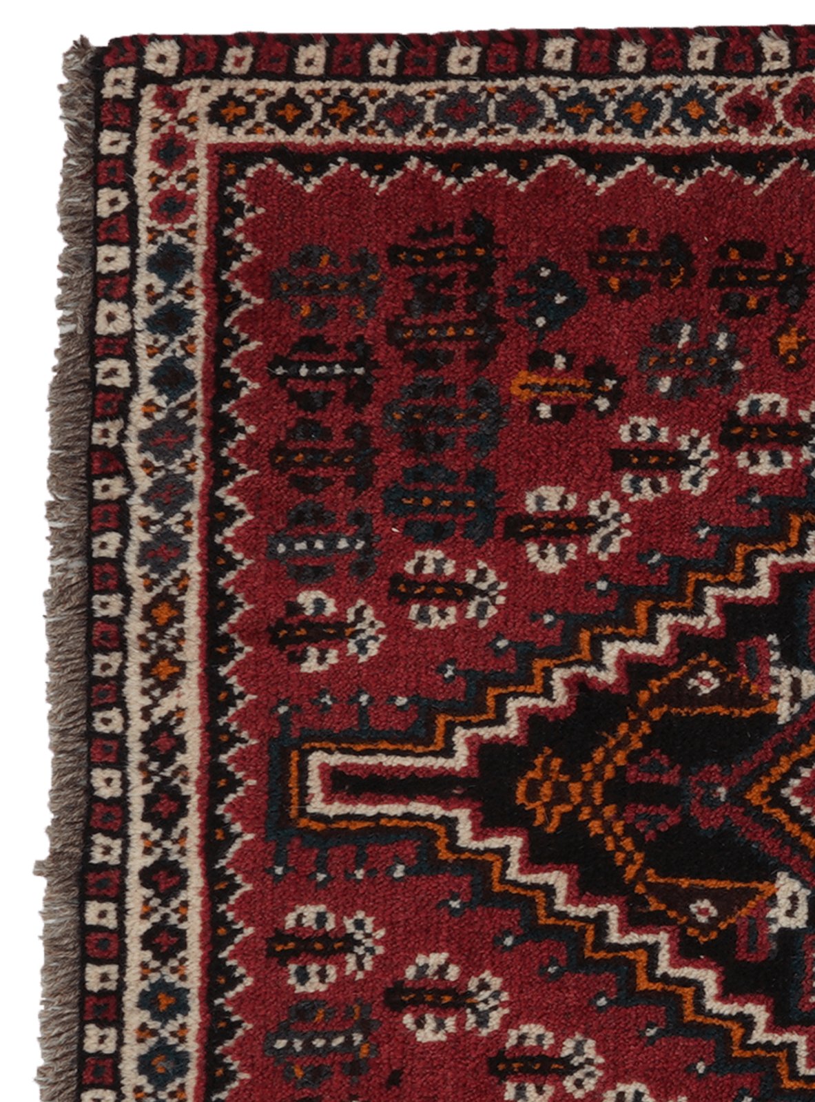Shiraz — Hand-knotted, 84x127 cm, Red, 100% Virgin Wool | View 3