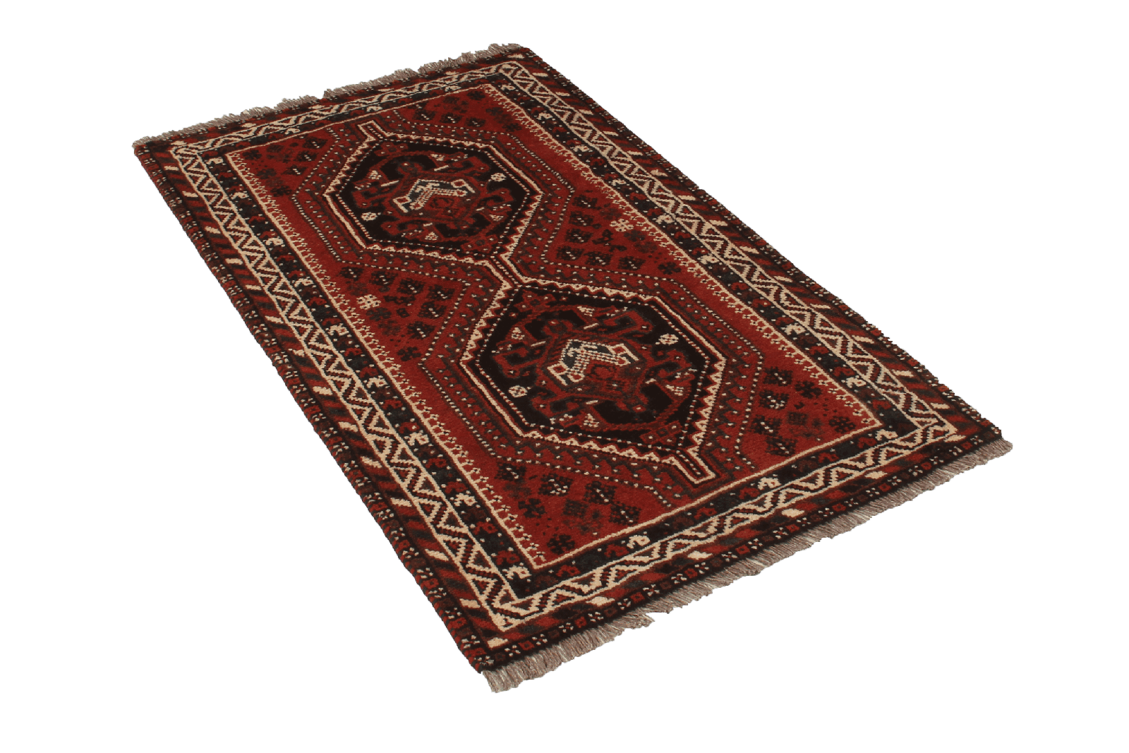 Shiraz — Hand-knotted, 79x132 cm, Red, 100% Virgin Wool | View 4