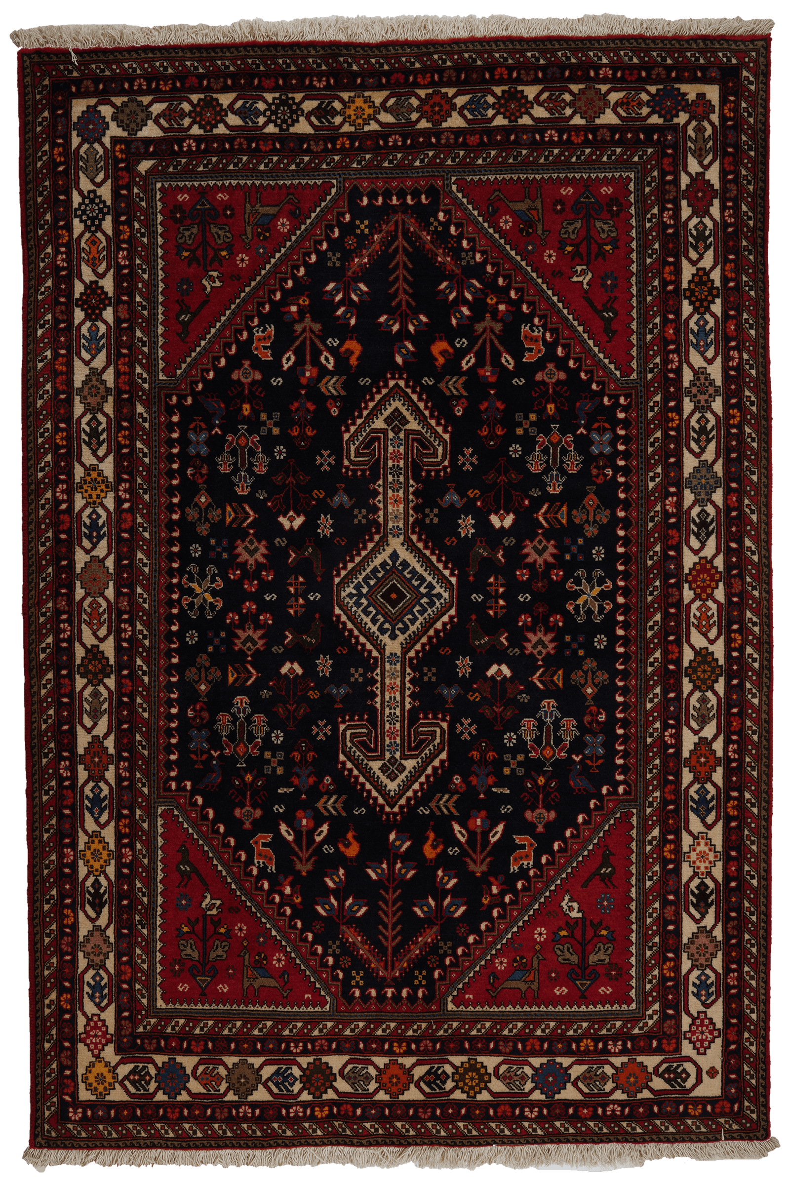 Nasrabad — Hand-knotted, 141x208 cm, Blue, 100% Virgin Wool | Main view