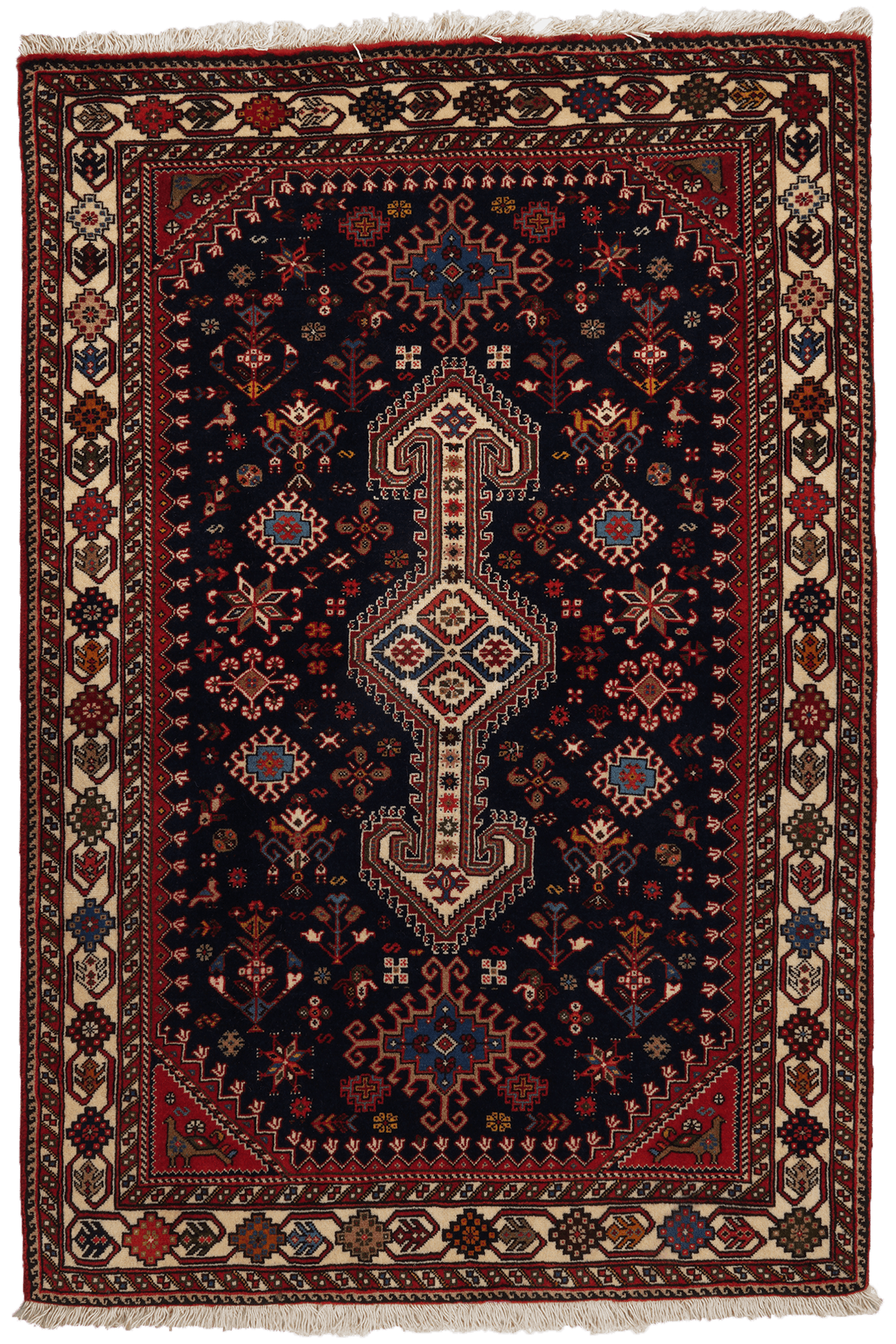 Nasrabad — Hand-knotted, 102x150 cm, Blue, 100% Virgin Wool | Main view