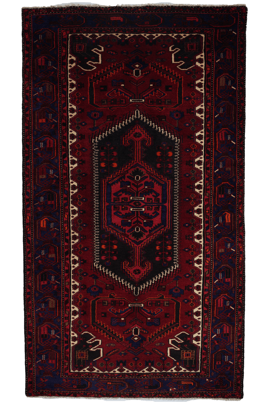 Khamseh — Hand-knotted, 144x255 cm, Red, 100% Virgin Wool | Main view
