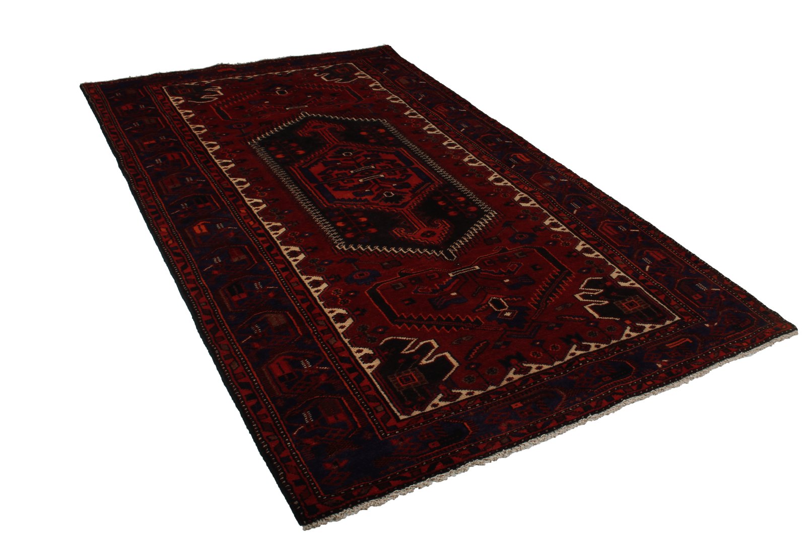 Khamseh — Hand-knotted, 144x255 cm, Red, 100% Virgin Wool | View 4