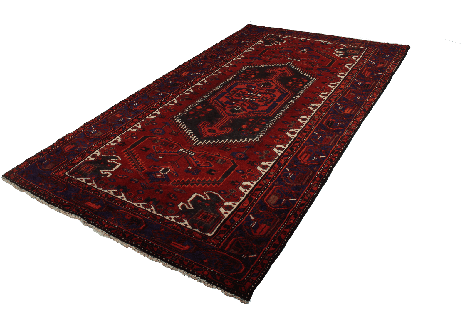 Khamseh — Hand-knotted, 144x255 cm, Red, 100% Virgin Wool | View 5