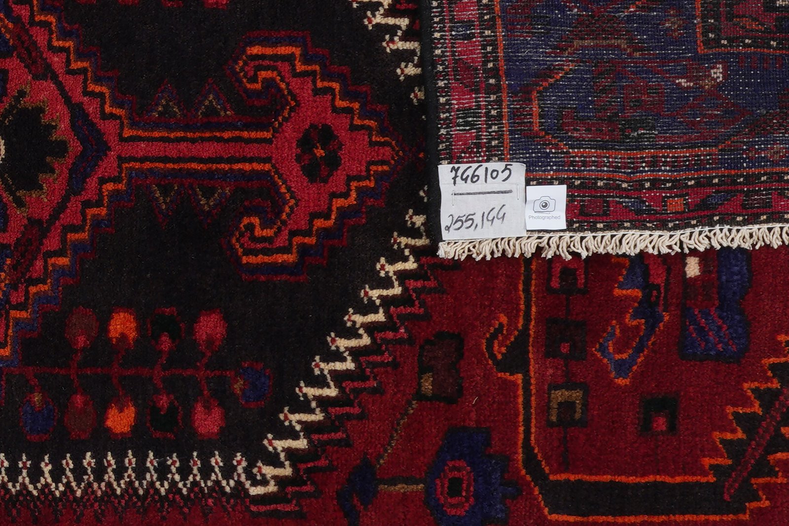 Khamseh — Hand-knotted, 144x255 cm, Red, 100% Virgin Wool | View 6