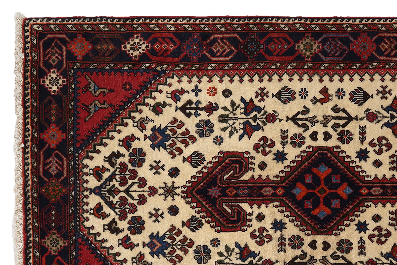 Nasrabad — Hand-knotted, 81x142 cm, Beige, 100% Virgin Wool | View 3