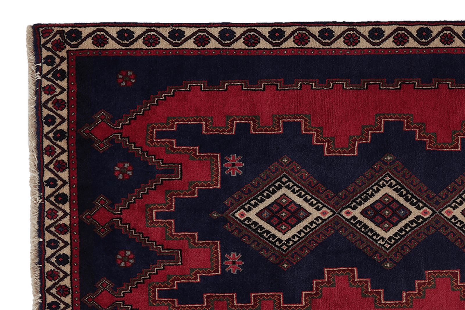 Afshar — Hand-knotted, 82x251 cm, Blue, 100% Virgin Wool | View 3