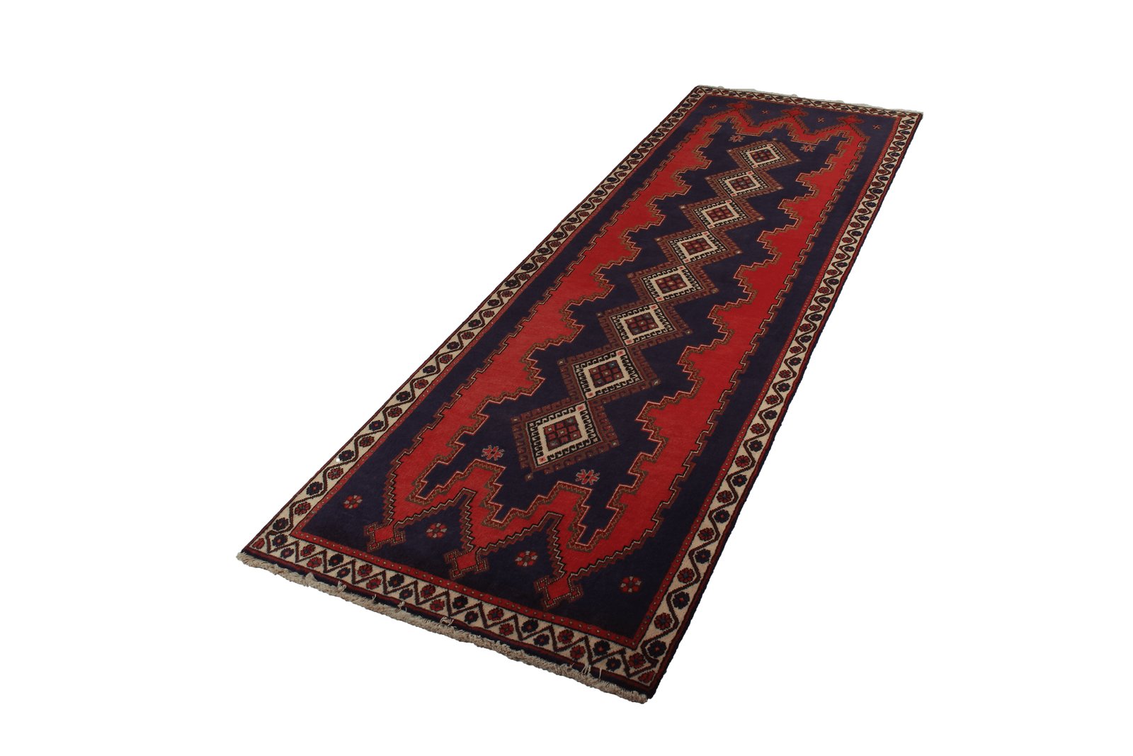 Afshar — Hand-knotted, 82x251 cm, Blue, 100% Virgin Wool | View 5